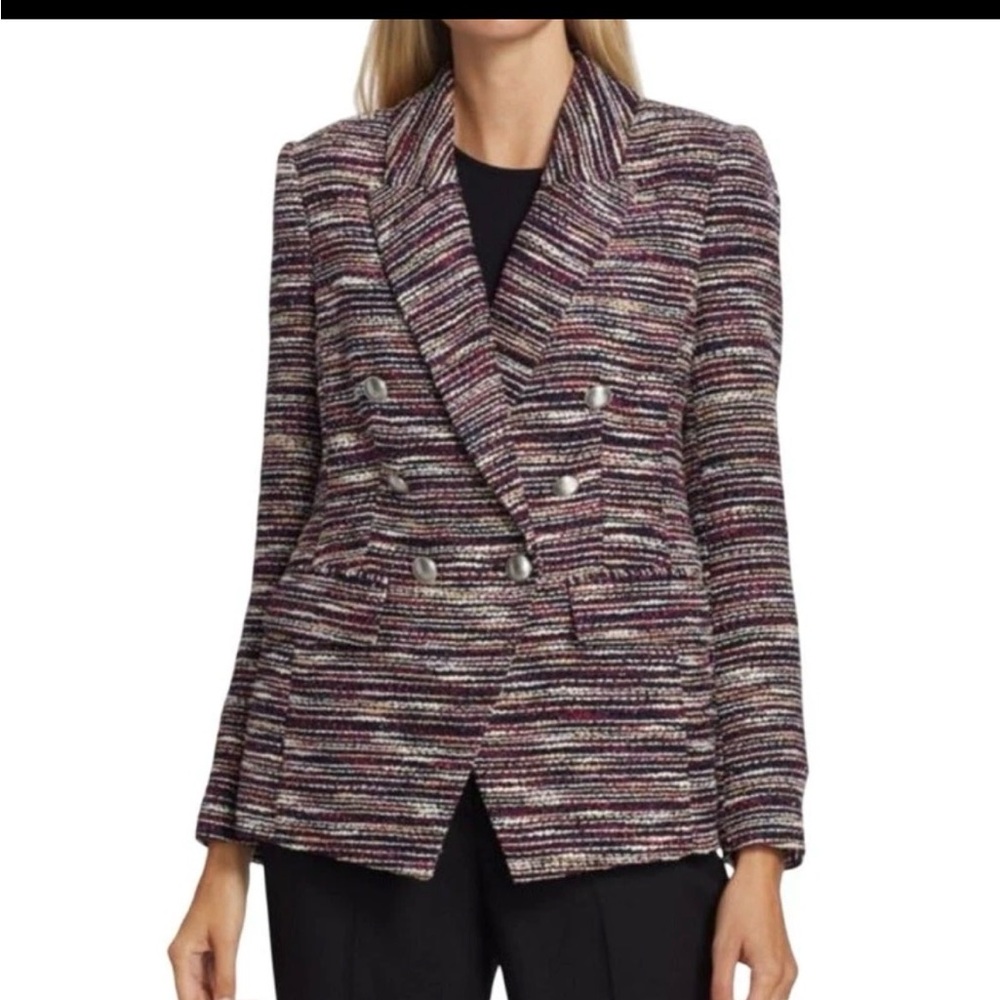 Elie Tahari Multicolor Striped Blazer